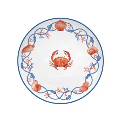 Easy Life Assiette à dessert crabe CÔTE DE MER> Services De Table En Porcelaine​|Côte De Mer