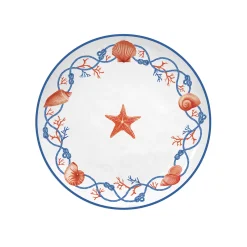 Easy Life Assiette à dessert étoile de mer CÔTE DE MER> Services De Table En Porcelaine​|Côte De Mer