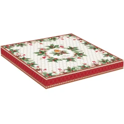 Easy Life Assiette à gâteau avec pelle de service CHRISTMAS BERRIES> Noël|Services De Table En Porcelaine​