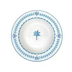 Easy Life Assiette creuse bleue EXOTIC VIBES> Services De Table En Porcelaine​|Exotic Vibes