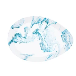 Easy Life Assiette de service en porcelaine 36×25 cm AQUA> Services De Table En Porcelaine​