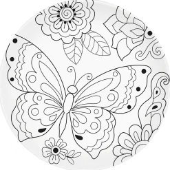 Easy Life Assiette àdessert en porcelaine de Ø19 cm, dans une boîte Butterfly> Services De Table En Porcelaine