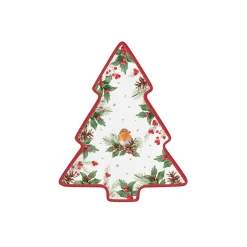 Easy Life Assiette en forme d’arbre CHRISTMAS BERRIES> Noël|Services De Table En Porcelaine​