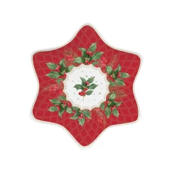 Easy Life Assiette en forme d’étoile CHRISTMAS BERRIES> Noël|Services De Table En Porcelaine​