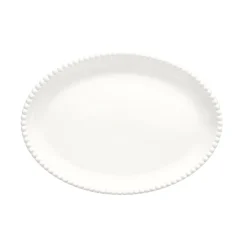 Easy Life Assiette ovale 32,5×23 cm Tiffany WHITE> Moderne|Services De Table En Porcelaine​