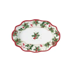 Easy Life Assiette ovale gui CHRISTMAS BERRIES> Noël|Services De Table En Porcelaine​