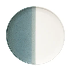 Easy Life Assiette plate DOUBLE GREEN> Services De Table En Porcelaine​|Double