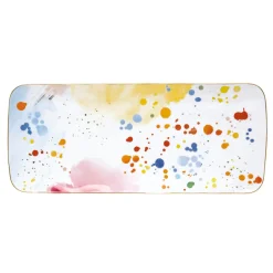 Easy Life Assiette rectangulaire COLOUR SPLASH> Services De Table En Porcelaine