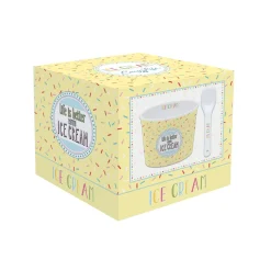 Easy Life Bol à glace avec cuillère ONFLEEK 02> Services De Table En Porcelaine​