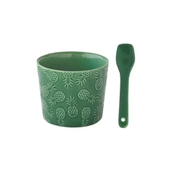 Easy Life Bol à glace avec cuillère- VersPineapple> Nature|Services De Table En Porcelaine