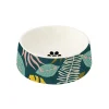 Easy Life Bol avec pieds antidérapants TROPICAL BLUE> Gamelle Pour Animaux En Porcelaine|Pet Lovers