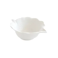 Easy Life Bol en porcelaine 21×16 cm en forme de feuille LEAVES WHITE> Moderne|Services De Table En Porcelaine
