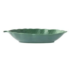 Easy Life Bol feuille en porcelaine 30×13 cm TROPICAL LEAVES GREEN> Moderne|Services De Table En Porcelaine