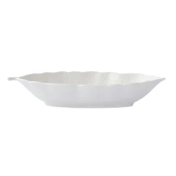 Easy Life Bol feuille en porcelaine 30×13 cm LEAVES WHITE> Moderne|Services De Table En Porcelaine