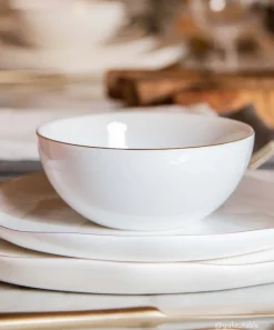 Easy Life Coffret de 6 bols en porcelaine Ø 9,5 cm WHITE><noscript><img width=