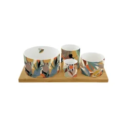 Easy Life Ensemble apéritif avec 4 bols KILIMANJARO> Coffret Cadeau|Services De Table En Porcelaine​