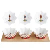 Easy Life Ensemble apéritif avec 3 bols et base en bambou Vintage NUTCRACKER> Noël|Services De Table En Porcelaine​