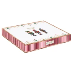 Easy Life Ensemble apéritif avec 3 bols en porcelaine et plateau en bambou NUTCRACKER> Noël|Services De Table En Porcelaine​