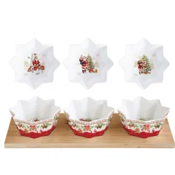 Easy Life Ensemble apéritif avec 3 bols CHRISTMAS MEMORIES> Noël|Services De Table En Porcelaine​