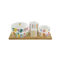 Easy Life Ensemble apéritif avec 4 bols TUTTI FRUTTI> Coffret Cadeau|Services De Table En Porcelaine​
