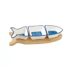 Easy Life Ensemble apéritif avec 3 bols en porcelaine et plateau en bambou SARDINE’S PARTY> Maritime|Services De Table En Porcelaine​