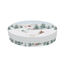 Easy Life Ensemble de 4 assiettes à dessert CHALET> Noël|Services De Table En Porcelaine​