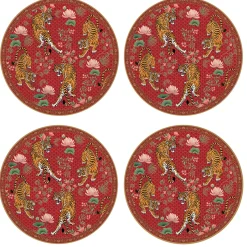 Easy Life Ensemble de 4 assiettes àdessert BENGALA> Ethnique|Services De Table En Porcelaine​