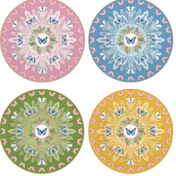 Easy Life Ensemble de 4 assiettes àdessert SPRING PARADE> Romantique|Services De Table En Porcelaine​