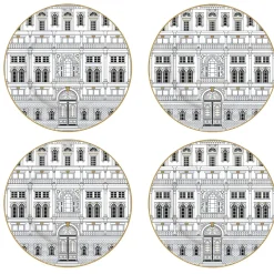 Easy Life Ensemble de 4 assiettes àdessert PALAZZO> Ethnique|Services De Table En Porcelaine​