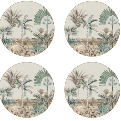 Easy Life Ensemble de 4 assiettes de 19 cm de diamètre en porcelaine dans une boîte cadeau NOSTALGIC HEAVEN> Nature|Services De Table En Porcelaine​