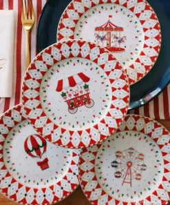 Easy Life Ensemble de 4 assiettes àdessert CHRISTMAS WONDERLAND> Noël|Services De Table En Porcelaine​