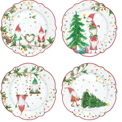 Easy Life Ensemble de 4 assiettes àdessert Ready For CHRISTMAS> Noël|Services De Table En Porcelaine​
