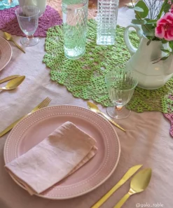 Easy Life Ensemble de 6 assiettes en porcelaine de Ø 26,5 cm LIGHT PINK> Moderne|Services De Table En Porcelaine​