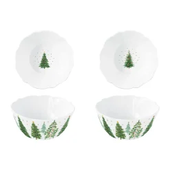 Easy Life Ensemble de 2 bols FESTIVE TREES> Services De Table En Porcelaine​|Festive Trees