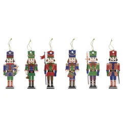 Easy Life Ensemble de 6 décorations en porcelaine pour sapin de Noël NUTCRACKER> Noël|Nutcrackers