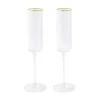 Easy Life Ensemble de 2 flûtes avec fil d’or FESTIVE> Services De Table En Porcelaine​|Festive