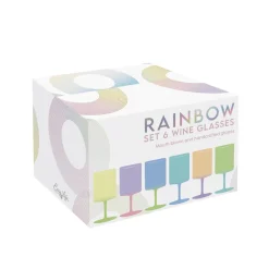 Easy Life Ensemble de 6 goblets RAINBOW> Services De Table En Porcelaine​|Rainbow
