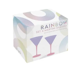 Easy Life Ensemble de 2 Martini calices RAINBOW> Services De Table En Porcelaine​|Rainbow