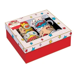 Easy Life Ensemble de 4 mugs 300 ml en fine china POP ART> Coffret Cadeau|Petit Dejeuner