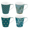 Easy Life Ensemble de 4 mugs de 300 ml COFFEE Mania JUNGLE> Coffret Cadeau|Petit Dejeuner