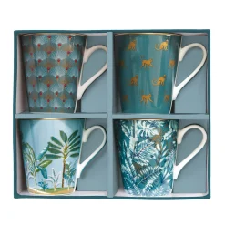 Easy Life Ensemble de 4 mugs de 300 ml COFFEE Mania JUNGLE><noscript><img width=
