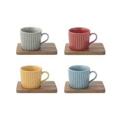 Easy Life Ensemble de 4 petites tasses a expresso en porcellaine TAKE A BREAK ASS5> Quotidienne|Petit Dejeuner