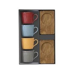 Easy Life Ensemble de 4 petites tasses a expresso en porcellaine TAKE A BREAK ASS5> Quotidienne|Petit Dejeuner