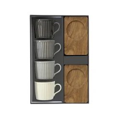Easy Life Ensemble de 4 petites tasses a expresso en porcellaine TAKE A BREAK ASS6> Quotidienne|Petit Dejeuner