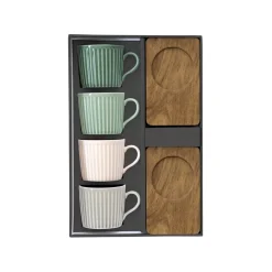 Easy Life Ensemble de 4 petites tasses a expresso en porcellaine TAKE A BREAK ASS7> Quotidienne|Petit Dejeuner