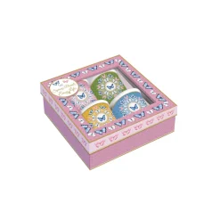 Easy Life Ensemble de 4 petits verres à café SPRING PARADE> Romantique|Petit Dejeuner