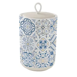 Easy Life Ensemble de 2 pots en porcelaine Ø11×19 cm CASA DECOR BLUE> Cuisine