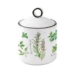 Easy Life Ensemble de 3 pots en porcelaine, dimensions Ø 9×13 cm HERBARIUM> Quotidienne|Cuisine