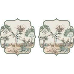 Easy Life Ensemble de 2 sets de table découpés en PP, dimensions 34,5×34,5 cm NOSTALGIC HEAVEN> Nature|Services De Table En Porcelaine​