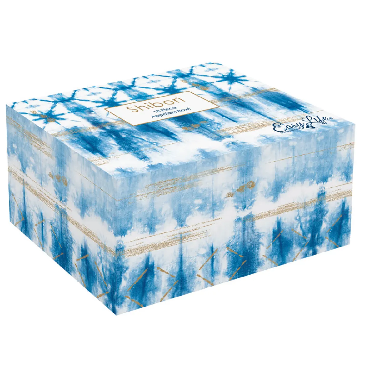 Easy Life Ensemble de 4 sets de table en liège 40x30cm dans une boîte cadeau Shibori> Services De Table En Porcelaine